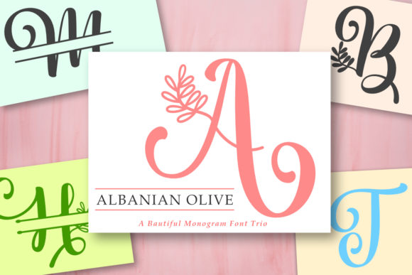 Albanian Olive Monogram: A Font for Elegant Branding