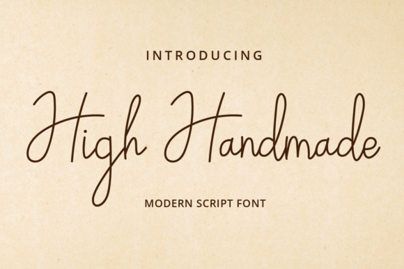 High Handmade: A Fresh Script Font for Web Design