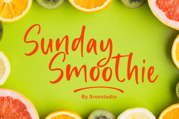 Sunday Smoothie: A Handwritten Font for Elegant Branding