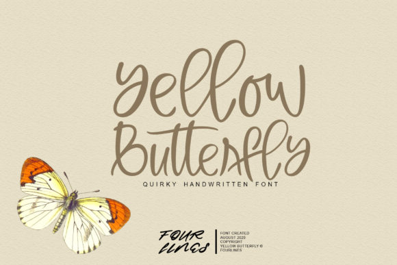Yellow Butterfly: A Handwritten Font for Branding